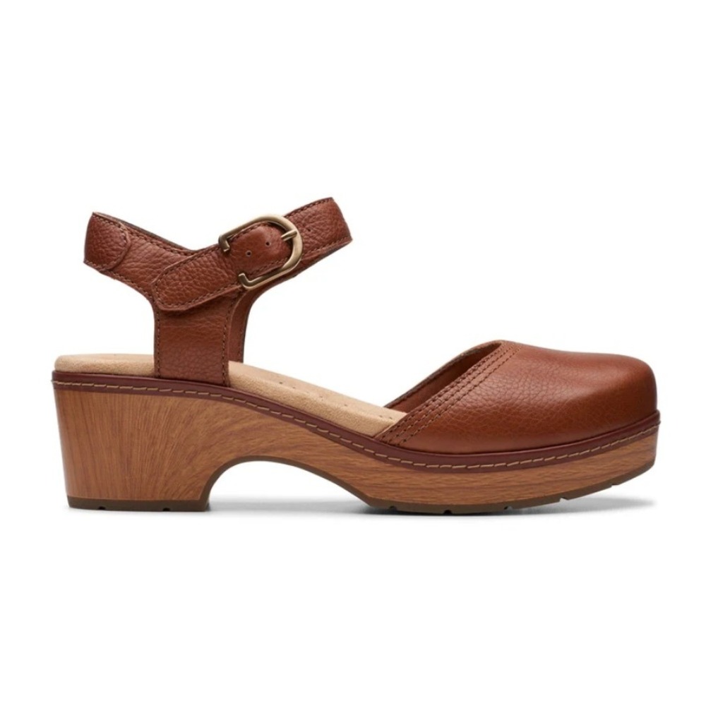 Clarks Women's Tan Leather Paizlee Bay Sandals Size 8M NWB